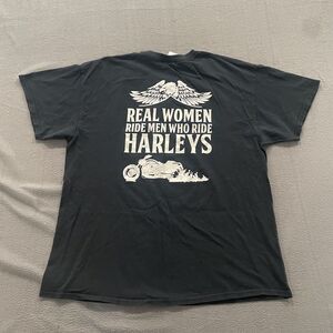 Vintage Harley Davidson Parody Shirt Mens XL Black Provocative Biker Sex Grunge